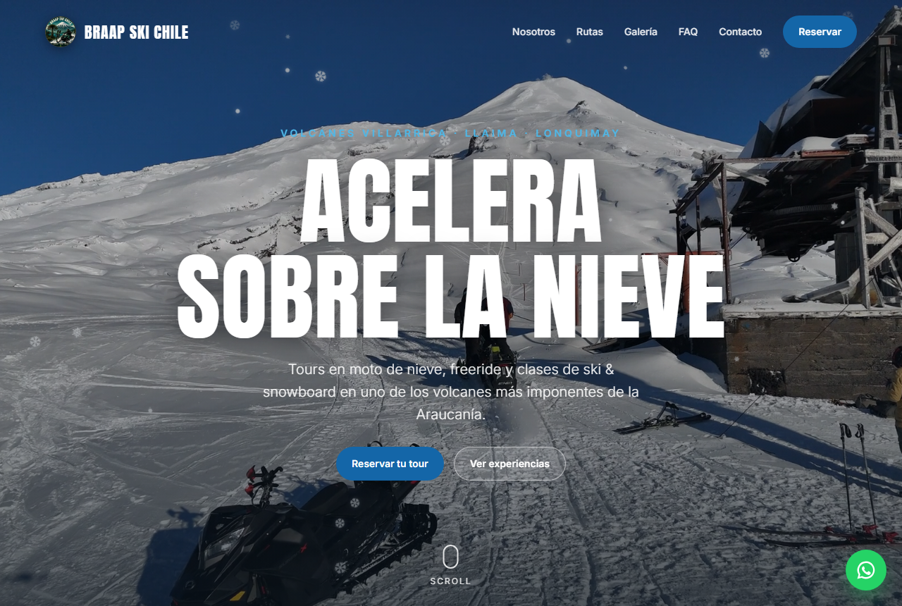 Aperçu du site Braap Ski Chile